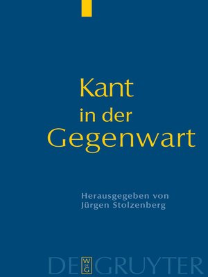 cover image of Kant in der Gegenwart